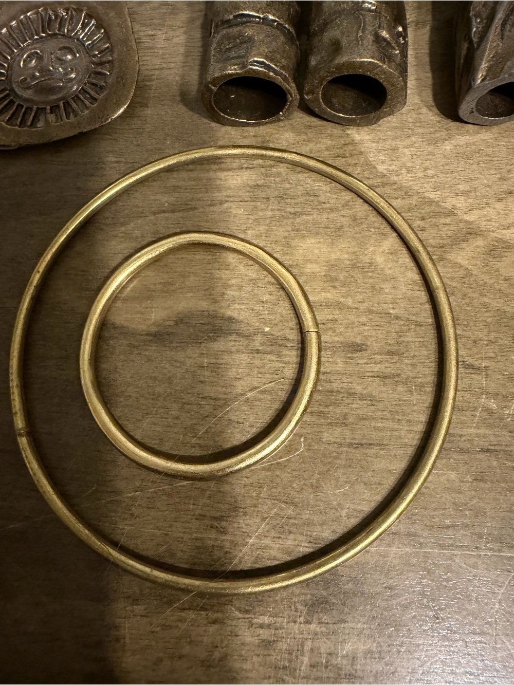 Vintage Metal Macrame Beads, Pendant, Rings Lot Of 32. Variety Of Sizes, Heavy - Picture 8 of 8